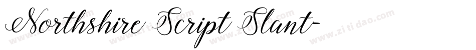 Northshire Script Slant字体转换